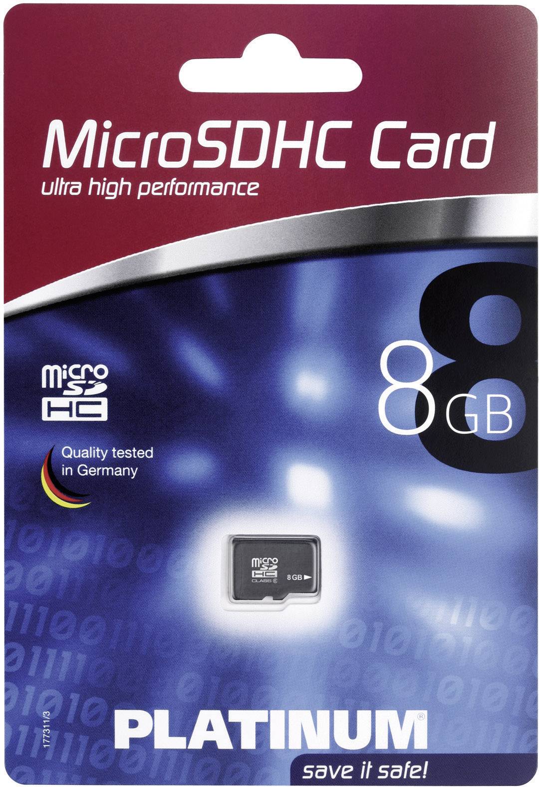 Platinum  microSDHC-Karte 8 GB Class 6