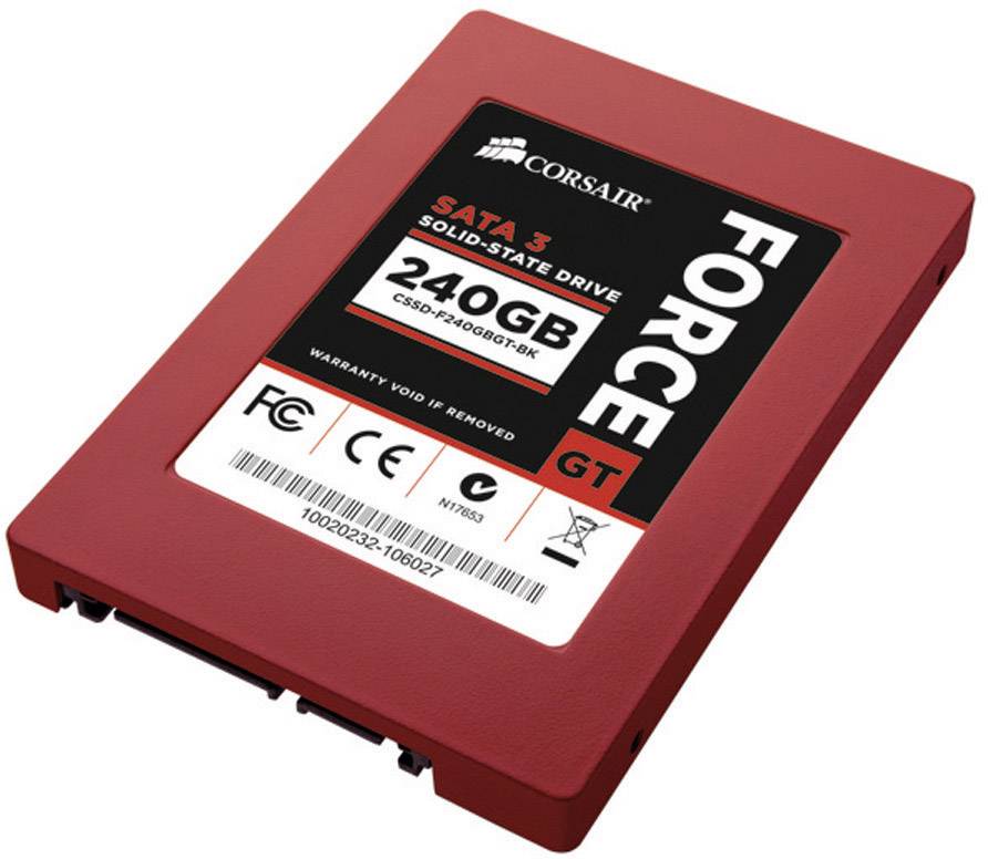 Corsair 240 GB Interne SATA SSD 6.35 cm (2.5 Zoll) SATA 6 Gb/s CSSD-F240GBGT-BK
