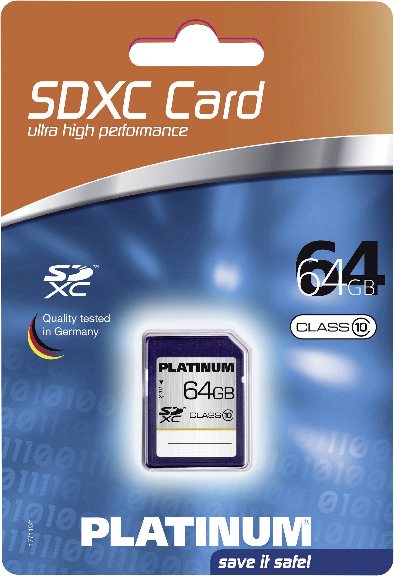 Platinum  SDXC-Karte 64 GB Class 10