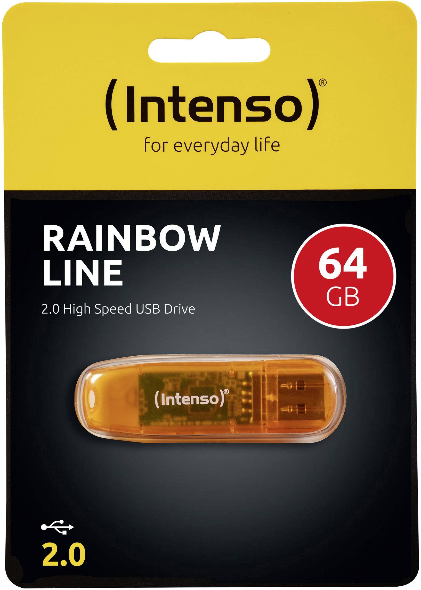 Intenso Rainbow Line USB-Stick 64 GB Orange (transparent) 3502490 USB-A (USB 2.0)