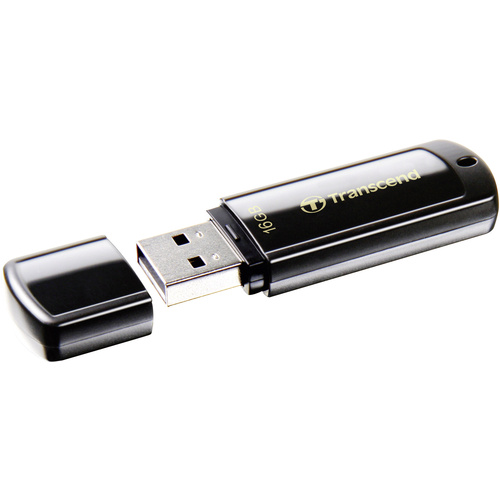 Transcend JetFlash® 350 USB-Stick 16GB Schwarz TS16GJF350 USB 2.0