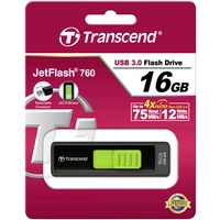 Transcend JetFlash® 760 USB-Stick 16GB Schwarz TS16GJF760 USB 3.0 Transcend JetFlash® 760 USB-Stick 16GB Schwarz TS16GJF760 USB 3.0