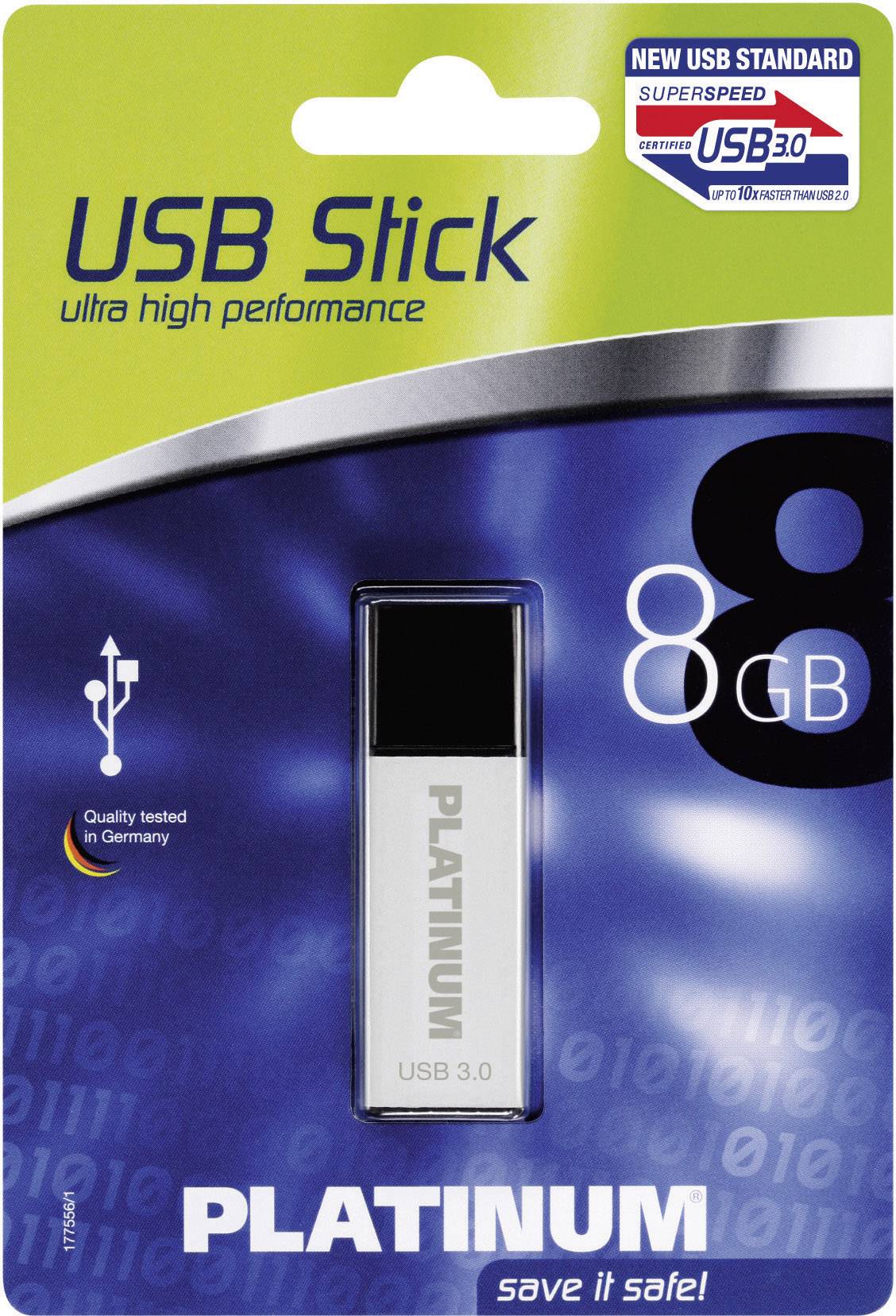 Platinum ALU USB-Stick 8 GB Silber 177493 USB-A (USB 3.2 Gen 1)