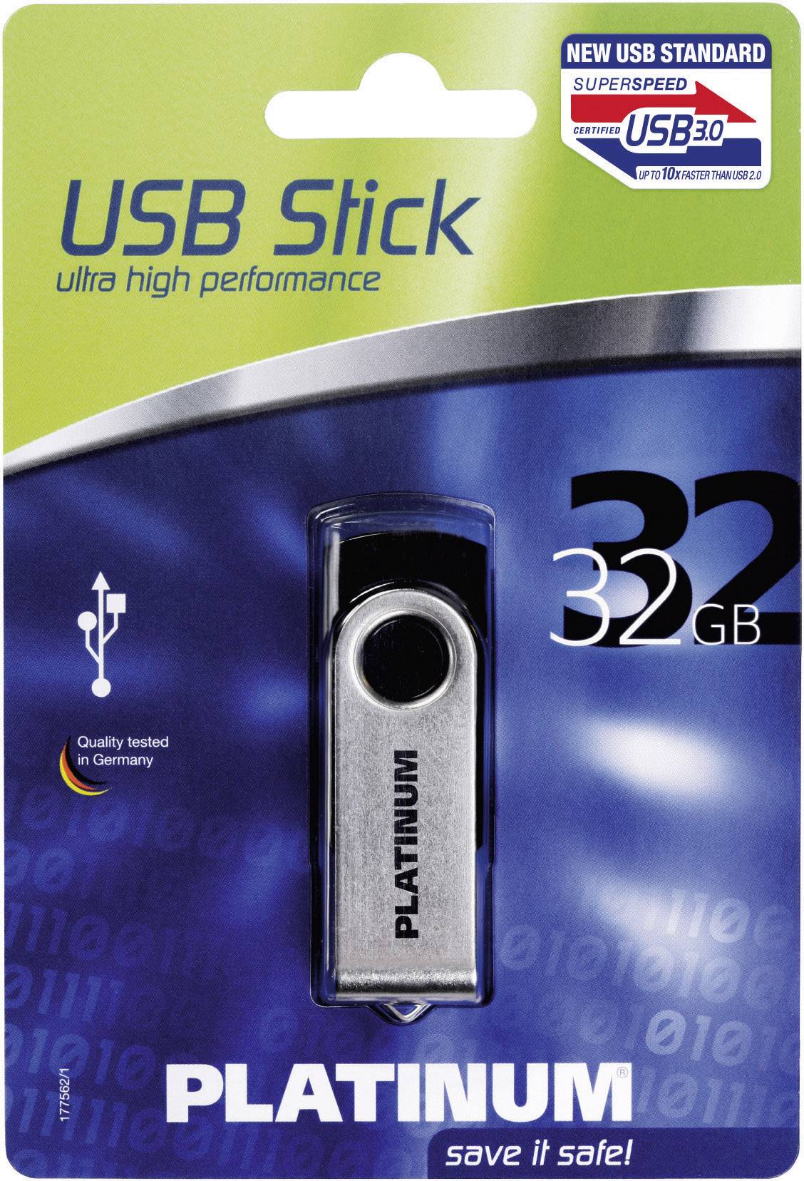 Platinum TWS USB-Stick 32GB Schwarz 177491 USB-A (USB 3.2 Gen 1)