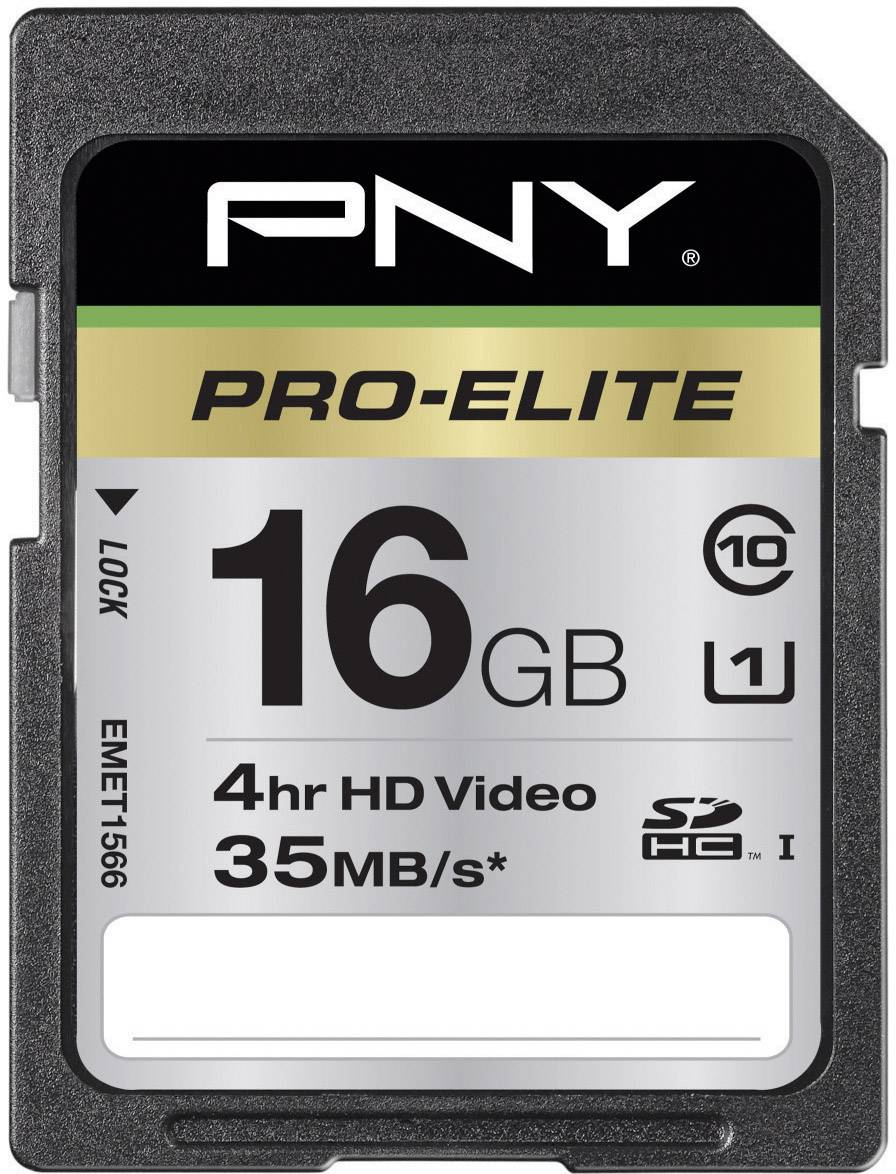 PNY SD16GBHCU1ELI-EF 16 GB Class 10