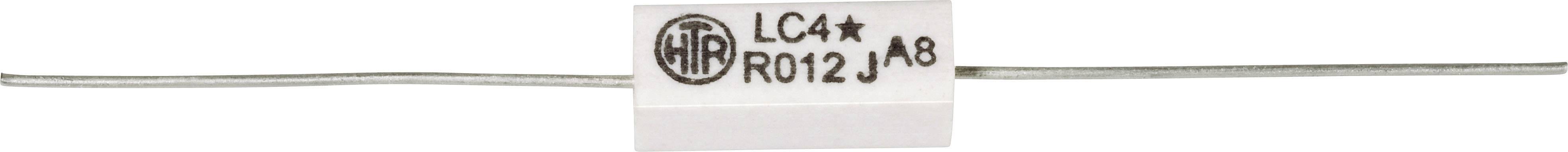 Widerstand mit der Aufschrift 'LGA RO12 A8' auf weißem Hintergrund. Zwei lange Metallbeine sind an beiden Enden sichtbar.