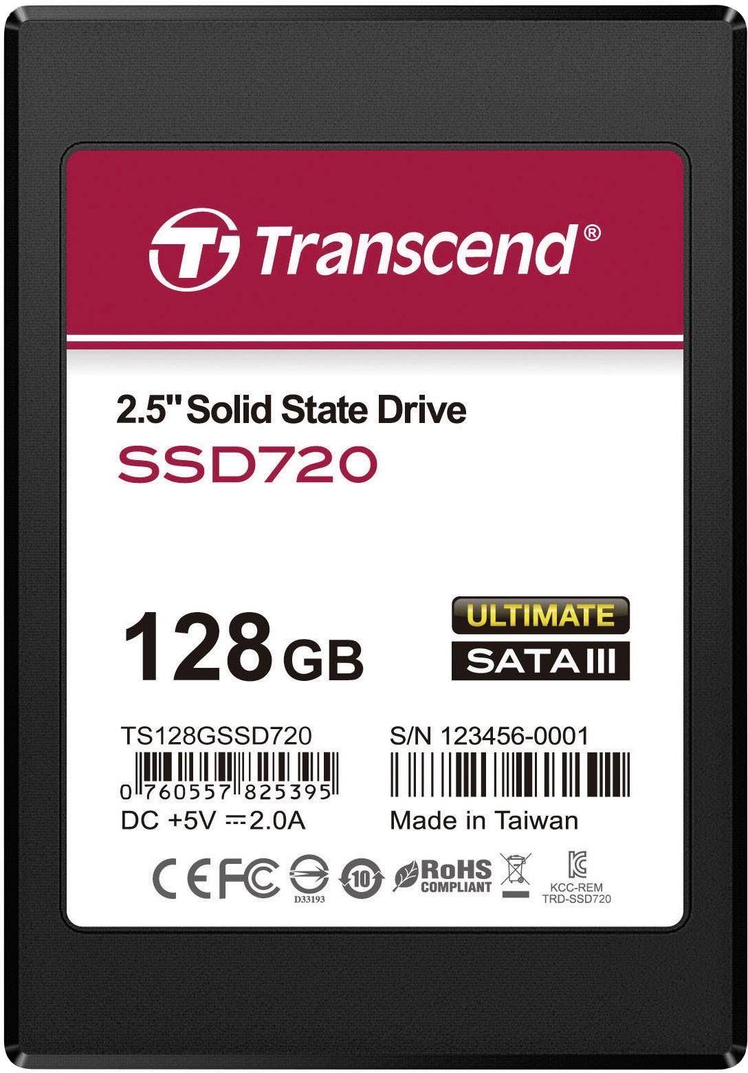 Transcend 128 GB Interne SATA SSD 6.35 cm (2.5 Zoll) SATA 6 Gb/s Retail TS128GSSD720