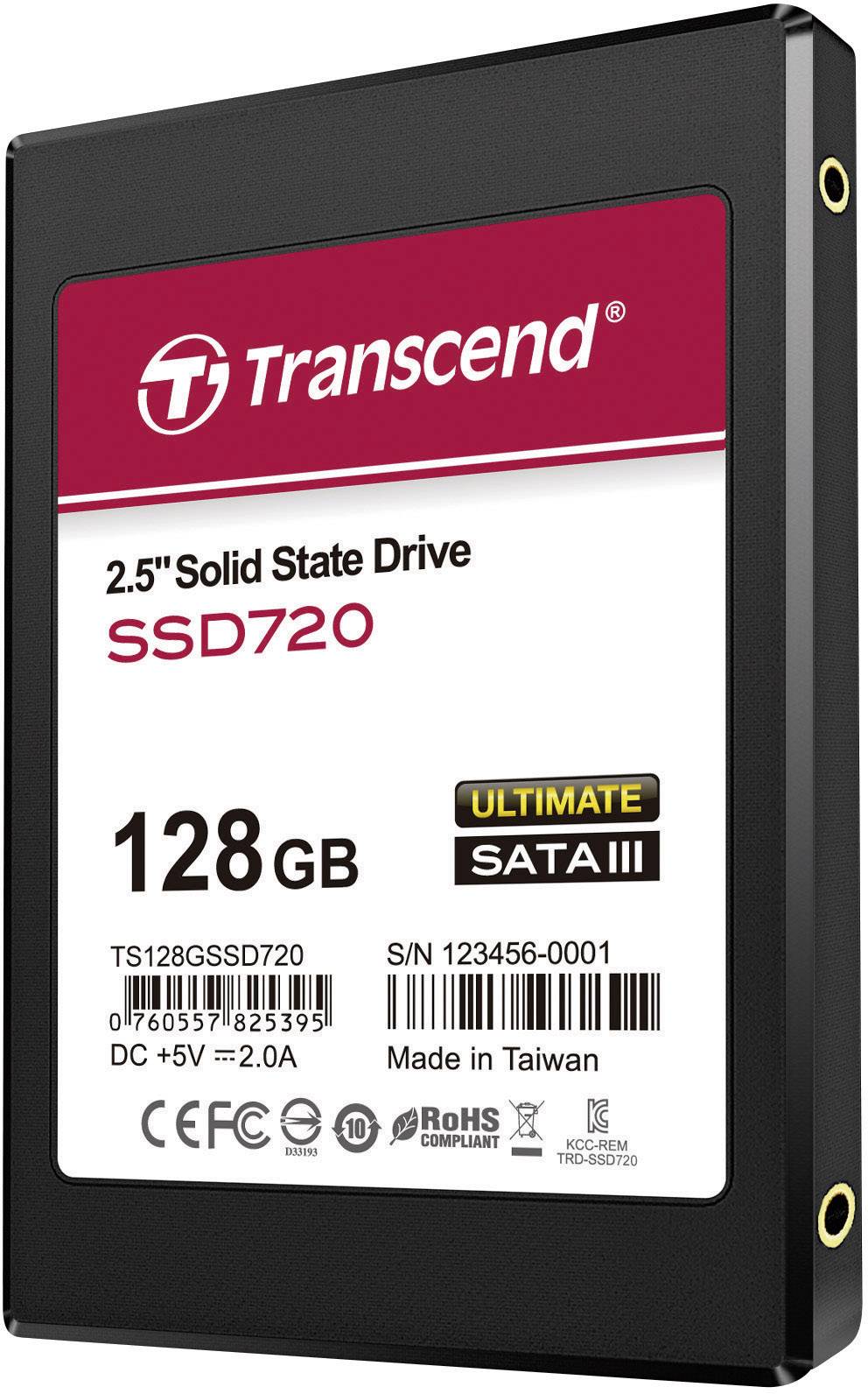 Transcend 128 GB Interne SATA SSD 6.35 cm (2.5 Zoll) SATA 6 Gb/s Retail TS128GSSD720