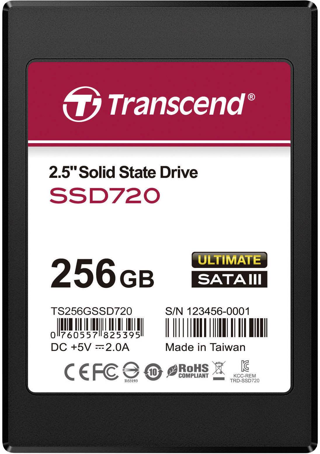 Transcend 256 GB Interne SATA SSD 6.35 cm (2.5 Zoll) SATA 6 Gb/s TS256GSSD720