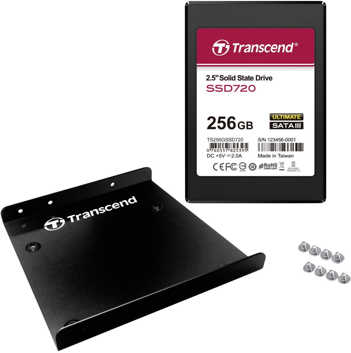 Transcend 256 GB Interne SATA SSD 6.35 cm (2.5 Zoll) SATA 6 Gb/s TS256GSSD720