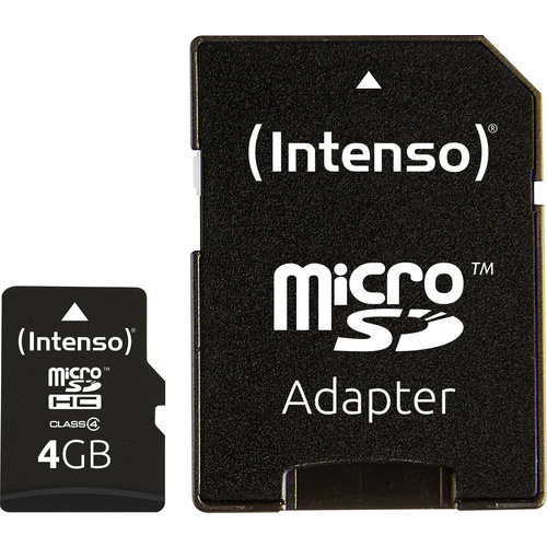 Intenso 4GB Micro SDHC-Card microSDHC-Karte 4GB Class 4 inkl. SD-Adapter