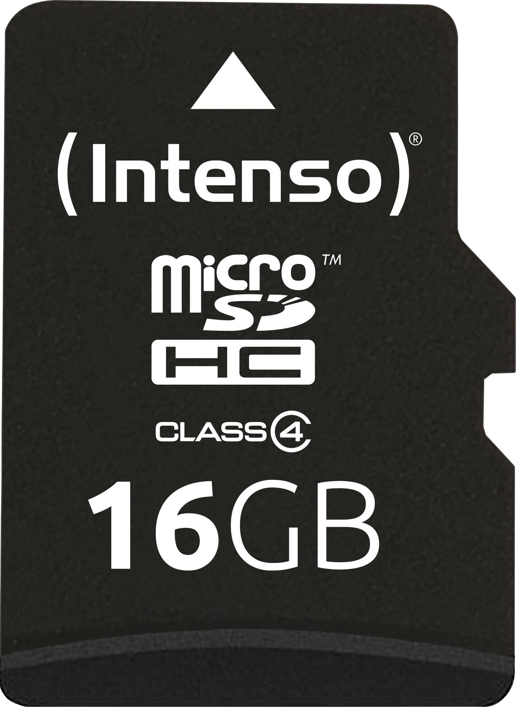 Intenso 16 GB Micro SDHC-Card microSDHC-Karte 16 GB Class 4 inkl. SD-Adapter