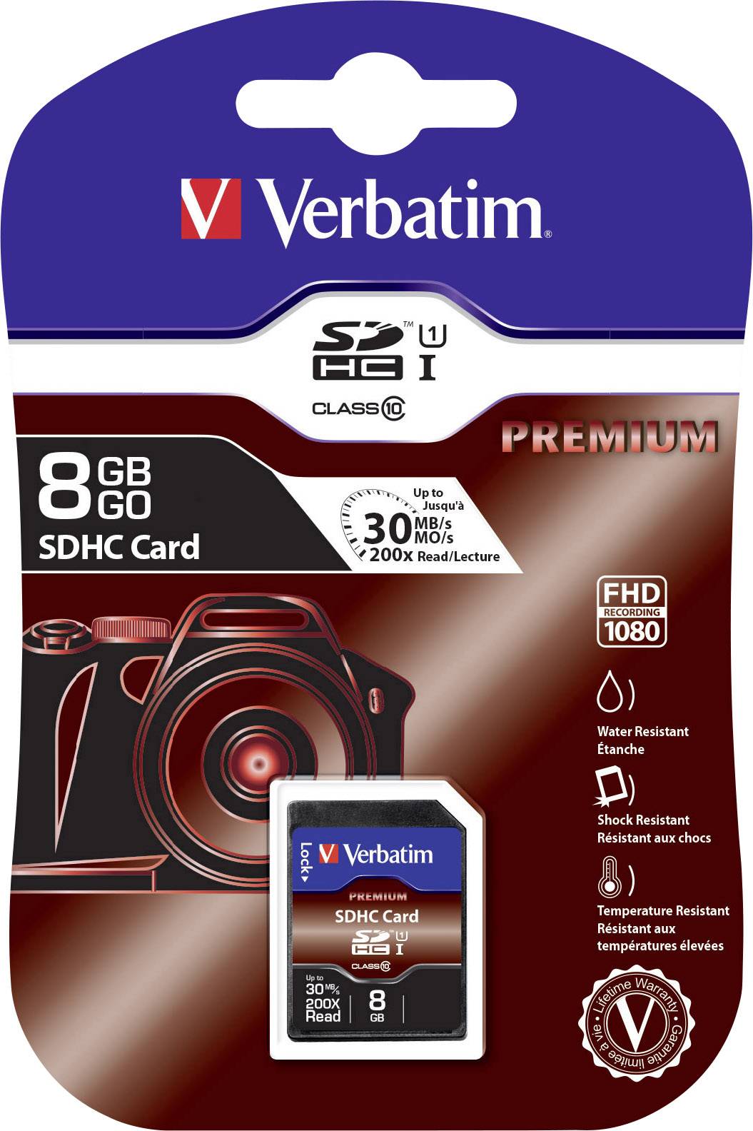 Verbatim 43961 SDHC-Karte 8 GB Class 10