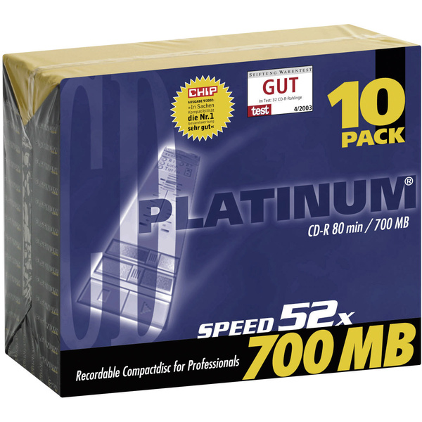 Platinum 100144 CD-R 80 Rohling 700 MB 10 St. Slimcase