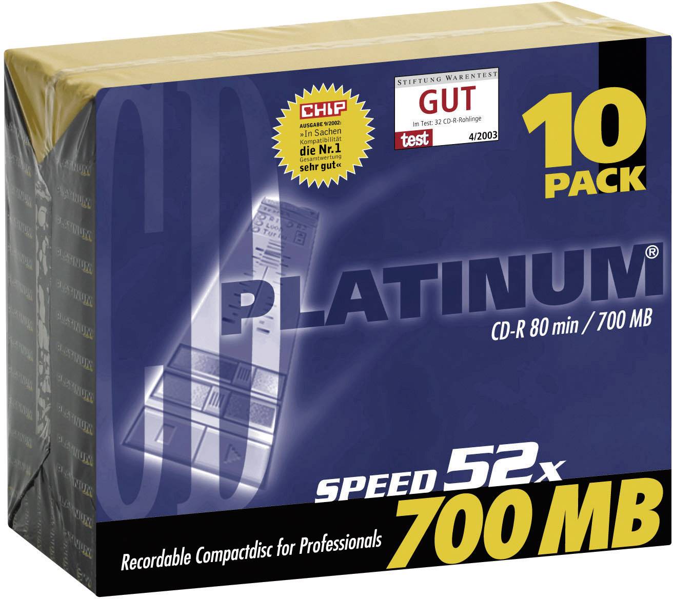 Platinum 100144 CD-R 80 Rohling 700 MB 10 St. Slimcase