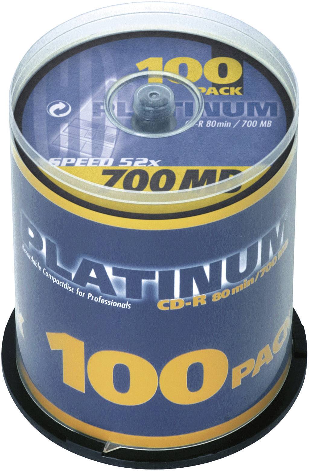 PLATINUM CD-R 80 700MB 52X 100ER SPINDEL