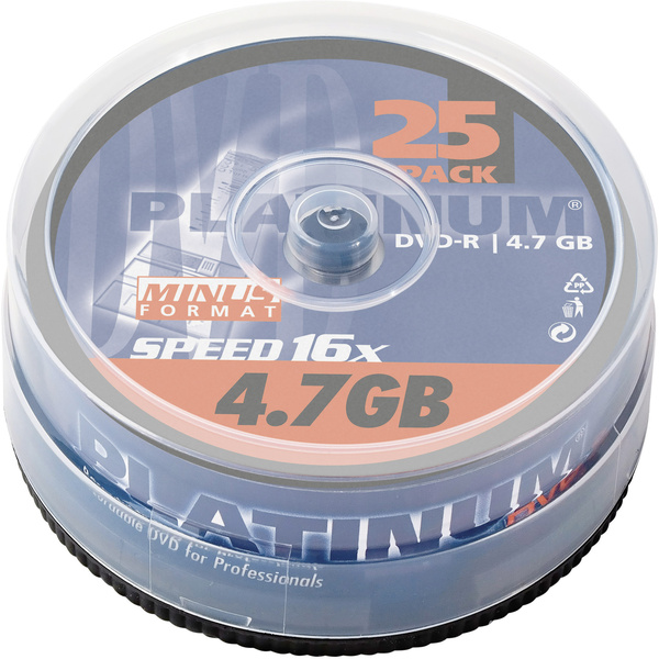 Platinum 100302 DVD-R Rohling 4.7GB 25 St. Spindel