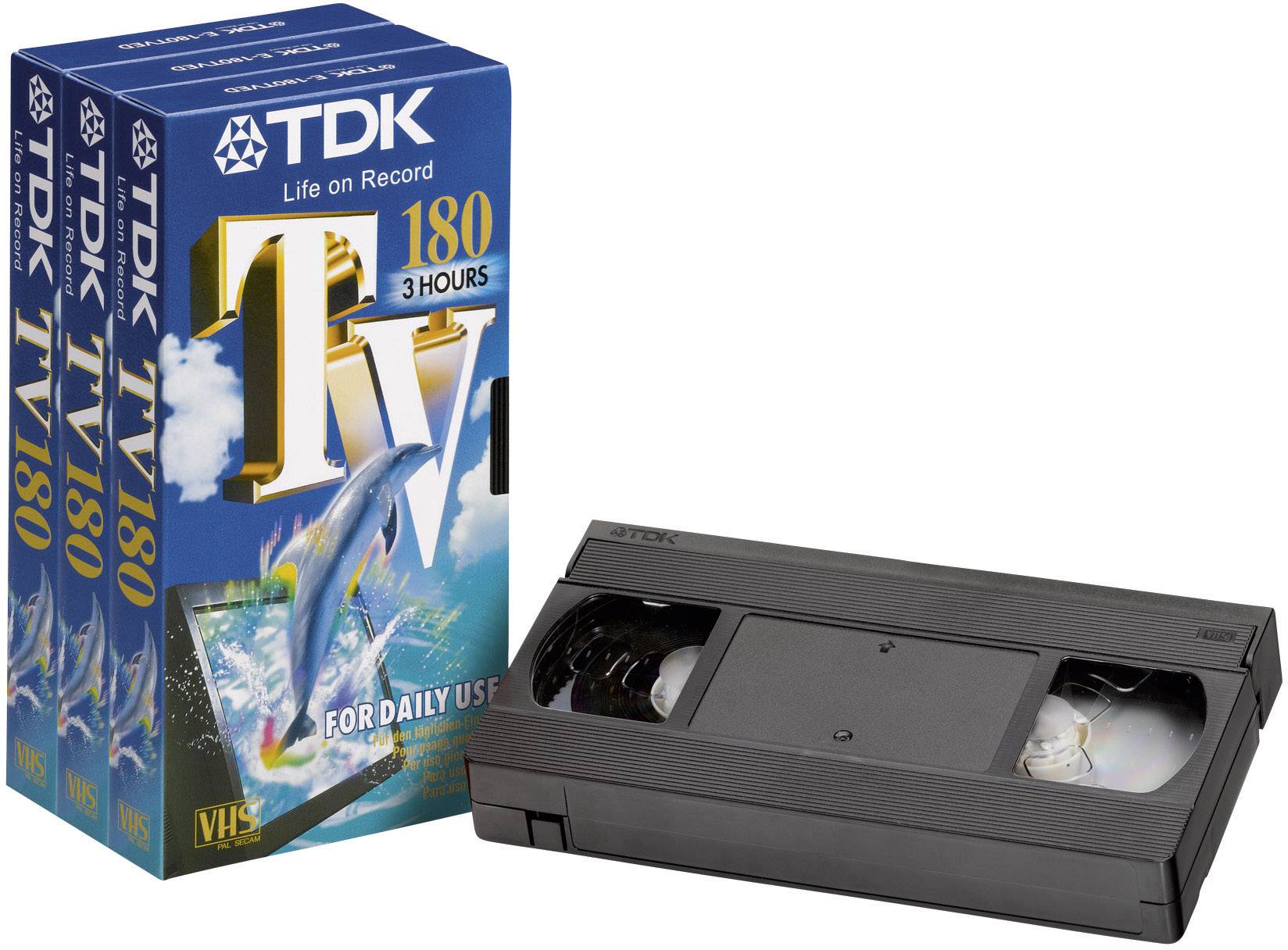 TDK E-180 VIDEOKASSETTE TV 3ER PACK