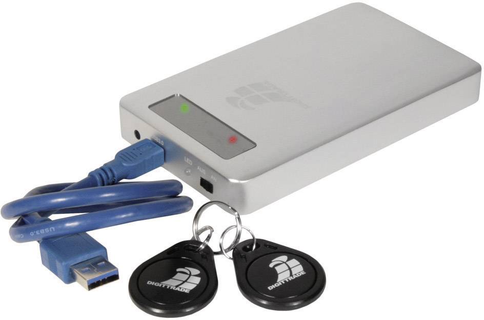 Digittrade 1 TB Externe RFID Security Festplatte 6.35 cm (2.5 Zoll) USB 3.2 Gen 1 (USB 3.0) Silber