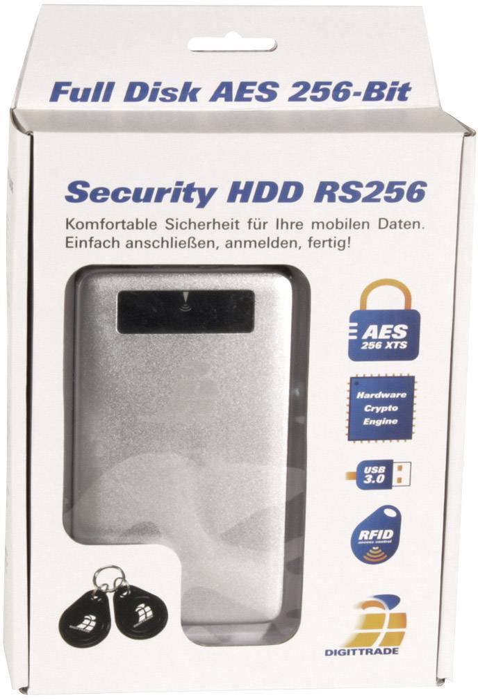 Digittrade 1 TB Externe RFID Security Festplatte 6.35 cm (2.5 Zoll) USB 3.2 Gen 1 (USB 3.0) Silber