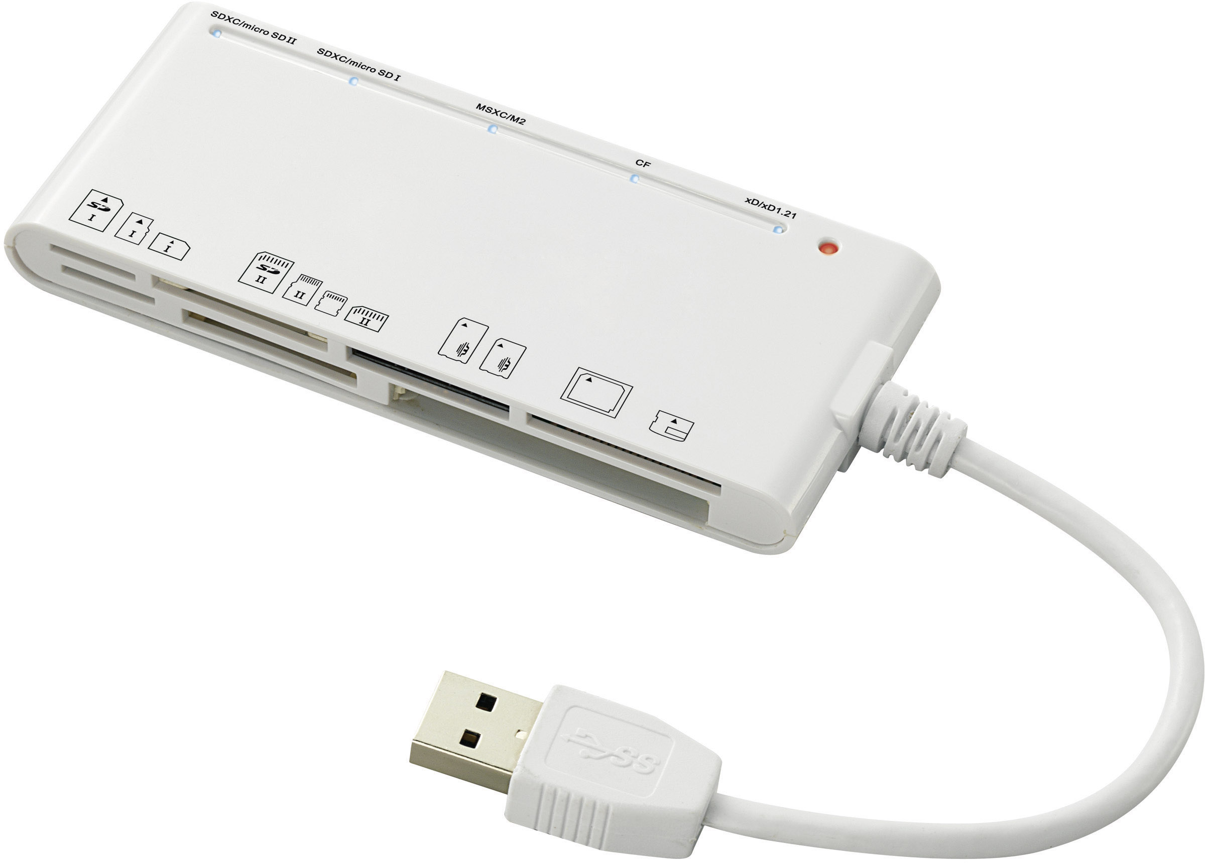 Renkforce CR23e Externer Speicherkartenleser USB 3.0 Weiß