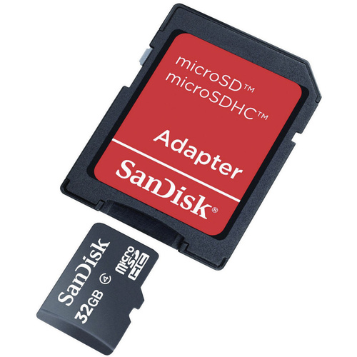 SanDisk SDSDQB-032G-B35 microSDHC-Karte 32GB Class 4 inkl. SD-Adapter