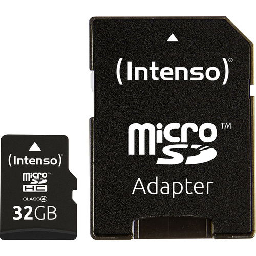 Intenso 32GB Micro SDHC-Card microSDHC-Karte 32GB Class 4 inkl. SD-Adapter