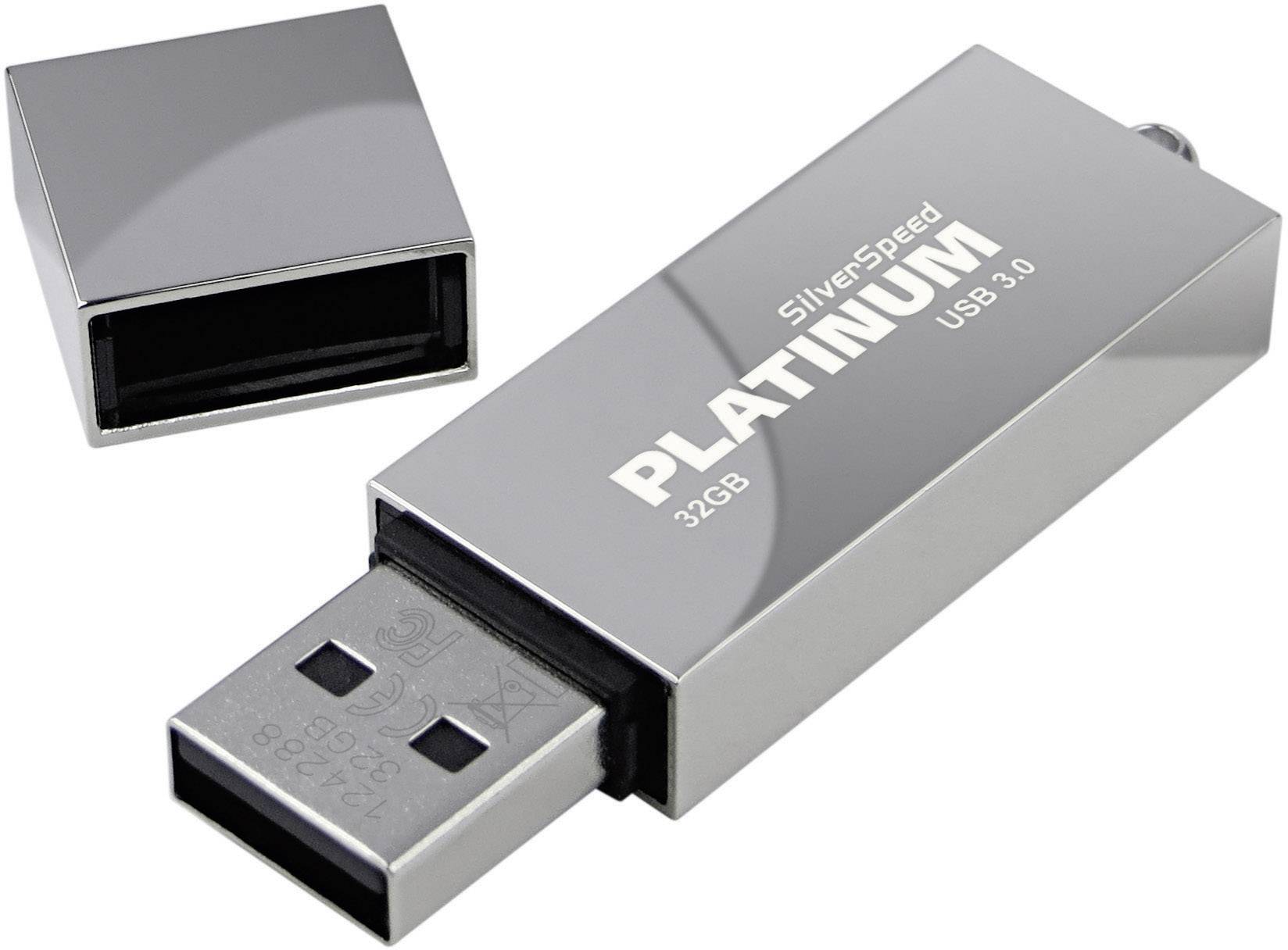 Platinum Silver Speed USB-Stick 32 GB Silber 177540 USB 3.2 Gen 1 (USB 3.0)