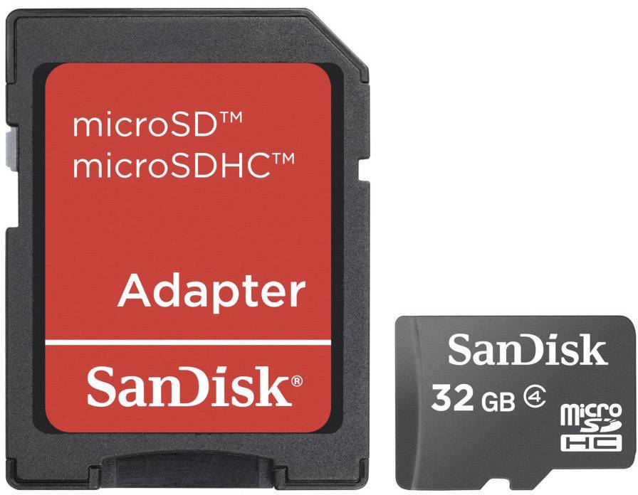 SanDisk Flash-Speicherkarte - 32 GB - Class 4microSDHC - Schwarz