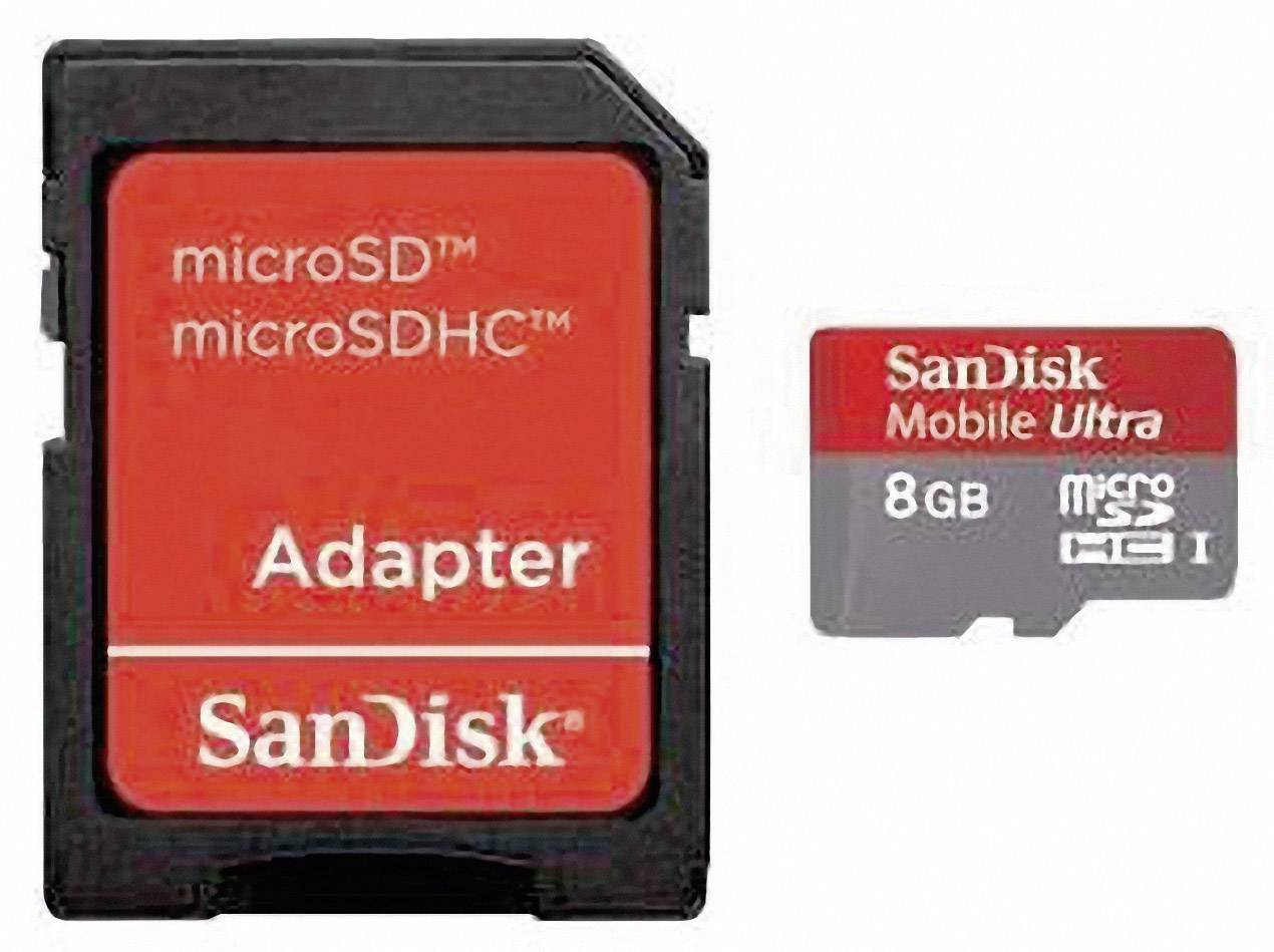 SanDisk Ultra microSDHC-Karte 8 GB Class 10 inkl. SD-Adapter