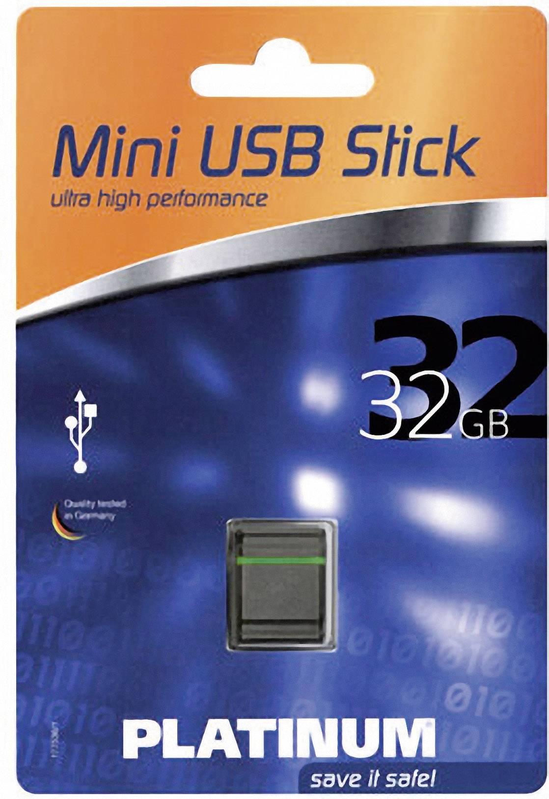 Platinum Mini USB-Stick 32GB Schwarz, Grün 177543 USB-A (USB 2.0)