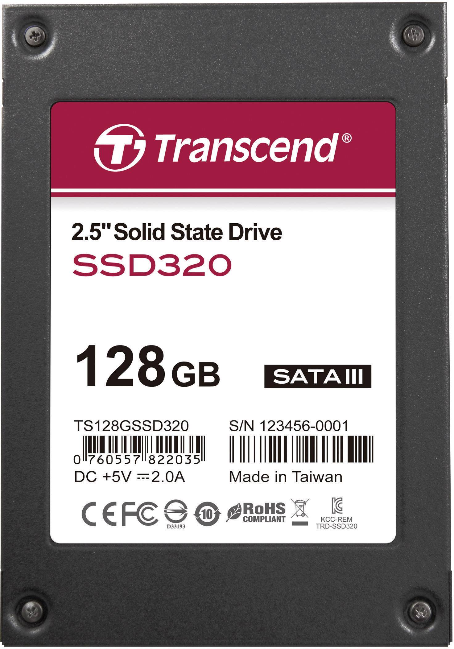 Transcend 128 GB Interne SATA SSD 6.35 cm (2.5 Zoll) SATA 6 Gb/s Retail TS128GSSD320