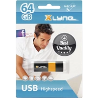 Xlyne Wave USB-Stick 64GB Schwarz, Orange 7164000 USB-A (USB 2.0) Xlyne Wave USB-Stick 64GB Schwarz, Orange 7164000 USB-A (USB 2.0)