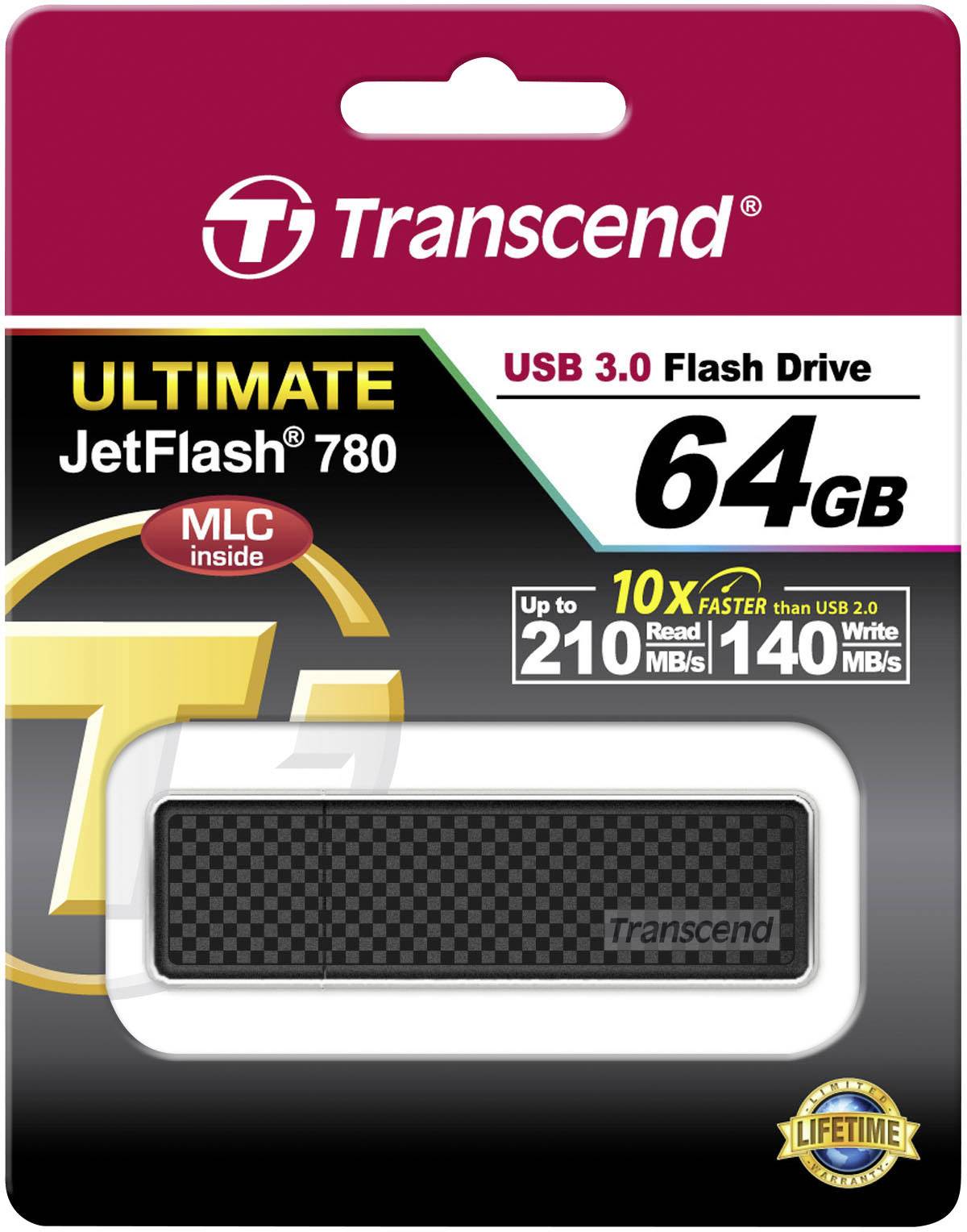Transcend JetFlash® 780 USB-Stick 64 GB Schwarz TS64GJF780 USB-A (USB 3.2 Gen 1)