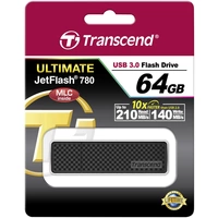 Transcend JetFlash® 780 USB-Stick 64 GB Schwarz TS64GJF780 USB-A (USB 3.2 Gen 1) Transcend JetFlash® 780 USB-Stick 64 GB Schwarz TS64GJF780 USB-A (USB 3.2 Gen 1)