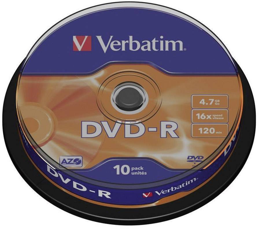 Verbatim 43523 DVD-R Rohling 4.7 GB 10 St. Spindel
