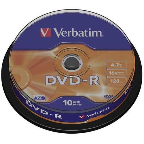 Verbatim 43523 DVD-R Rohling 4.7GB 10 St. Spindel