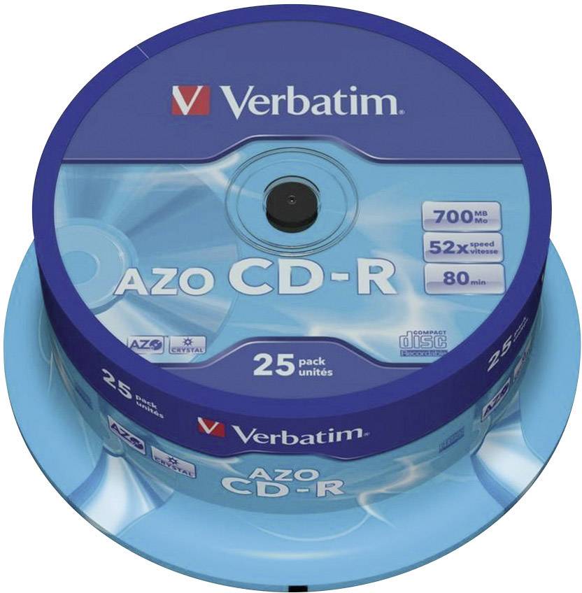 Verbatim CD-R 43352 52x 700MB 80Min. Spindel 25 St./Pack.