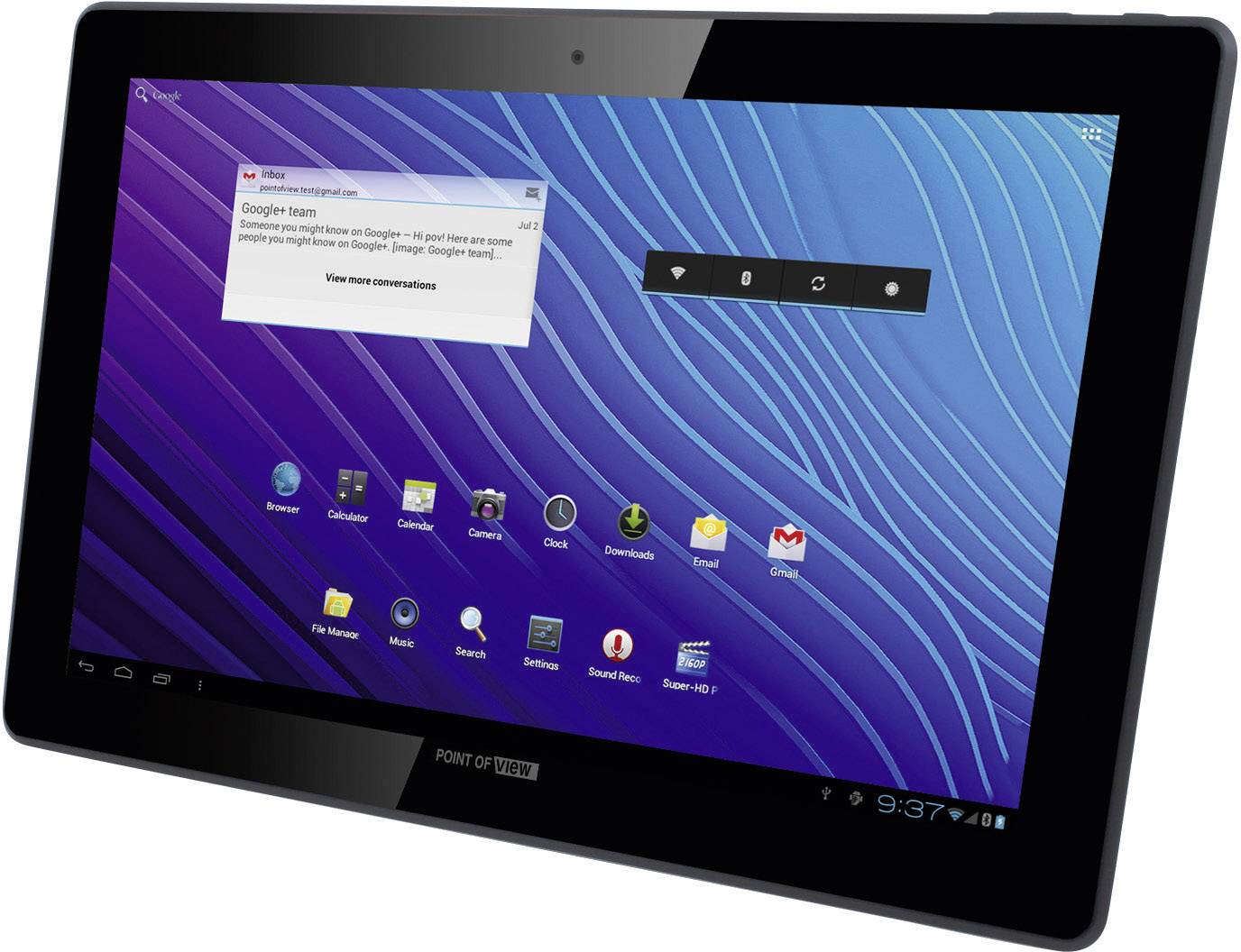 Point of View WiFi 8 GB Schwarz Android-Tablet 33.8 cm (13.3 Zoll) 1.6 GHz ARM Cortex Android™ 4.1 1280 x 800 Pixel