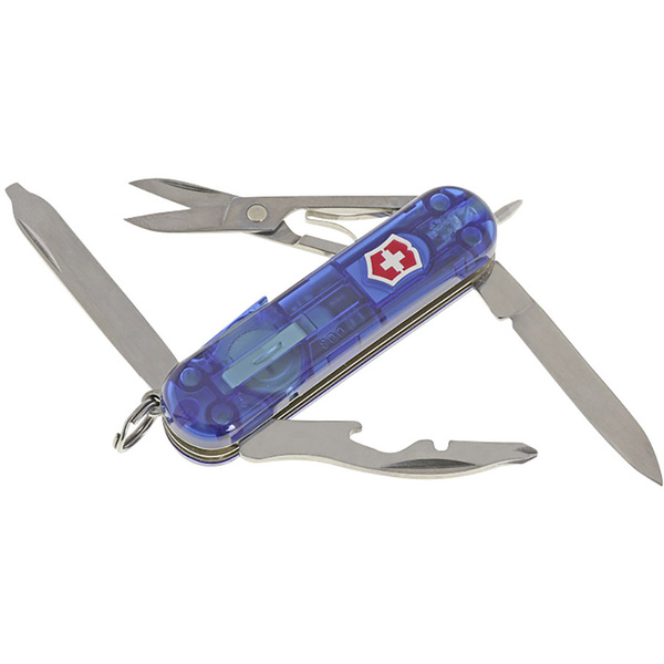 Victorinox Midnite Manager 0.6366.T2 Couteau suisse avec éclairage LED Nombre de fonctions 10 bleu (transparent)