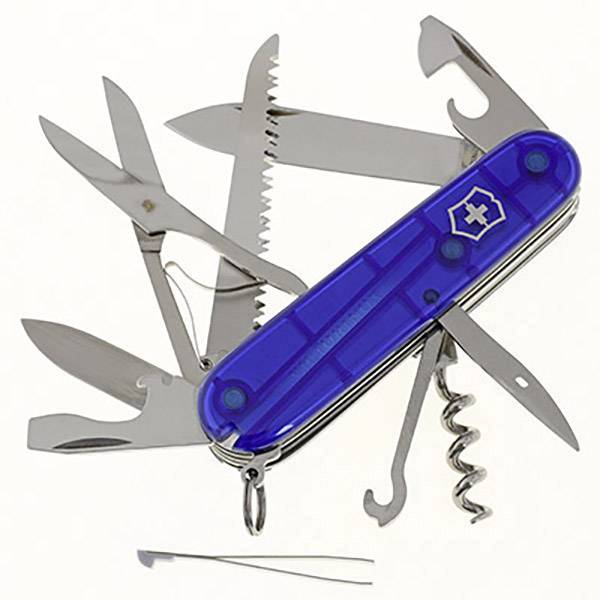 Victorinox Huntsman 1.3713.T2 Schweizer Taschenmesser Anzahl Funktionen 15 Blau (transparent)