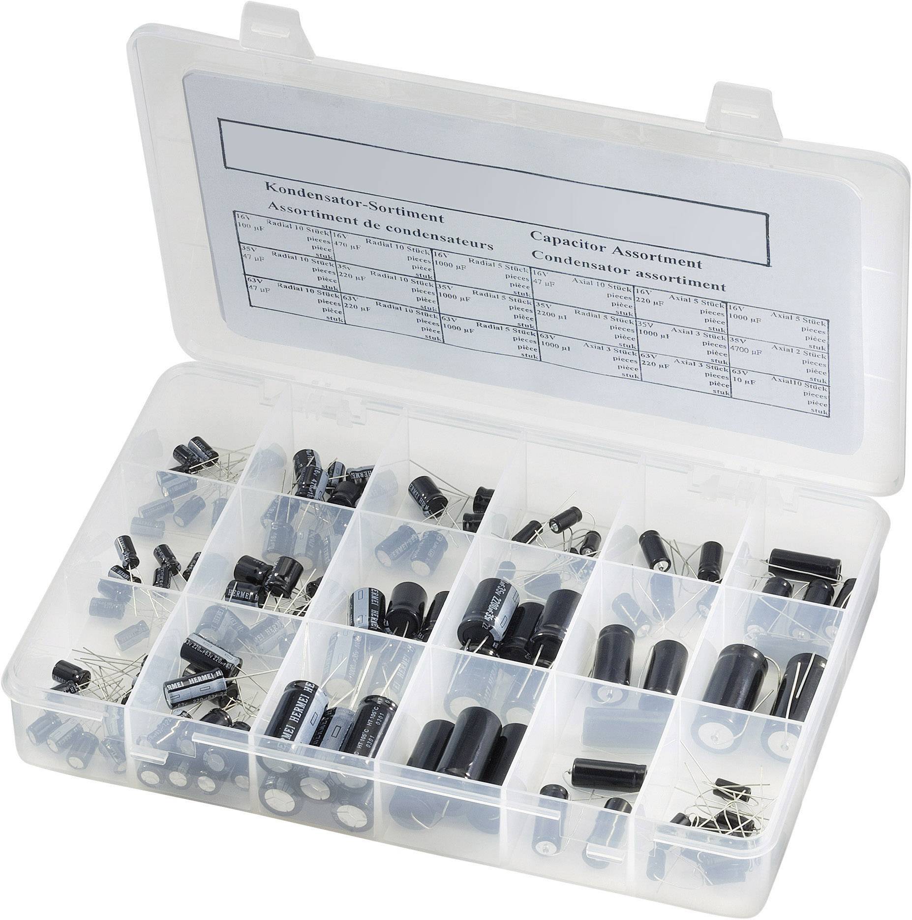 Conrad Components  Elektrolyt-Kondensator Sortiment axial bedrahtet     20 %  121 St.