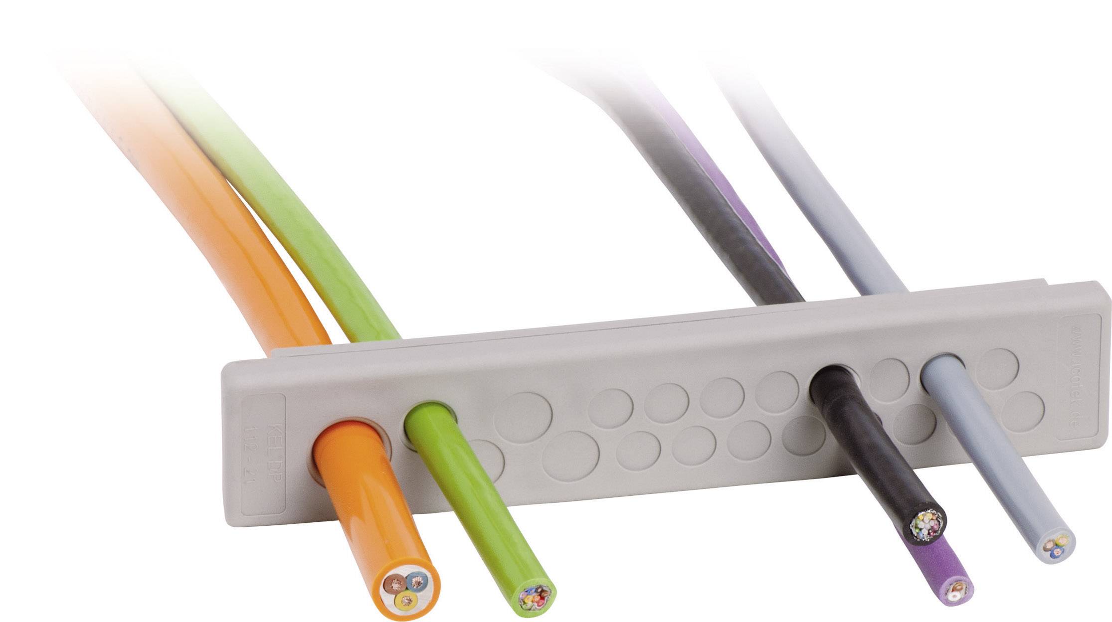 Icotek KEL-DP-E 86/13 Kabeldurchführungsplatte Klemm-Ø (max.) 8.3mm Elastomer Grau 1St.
