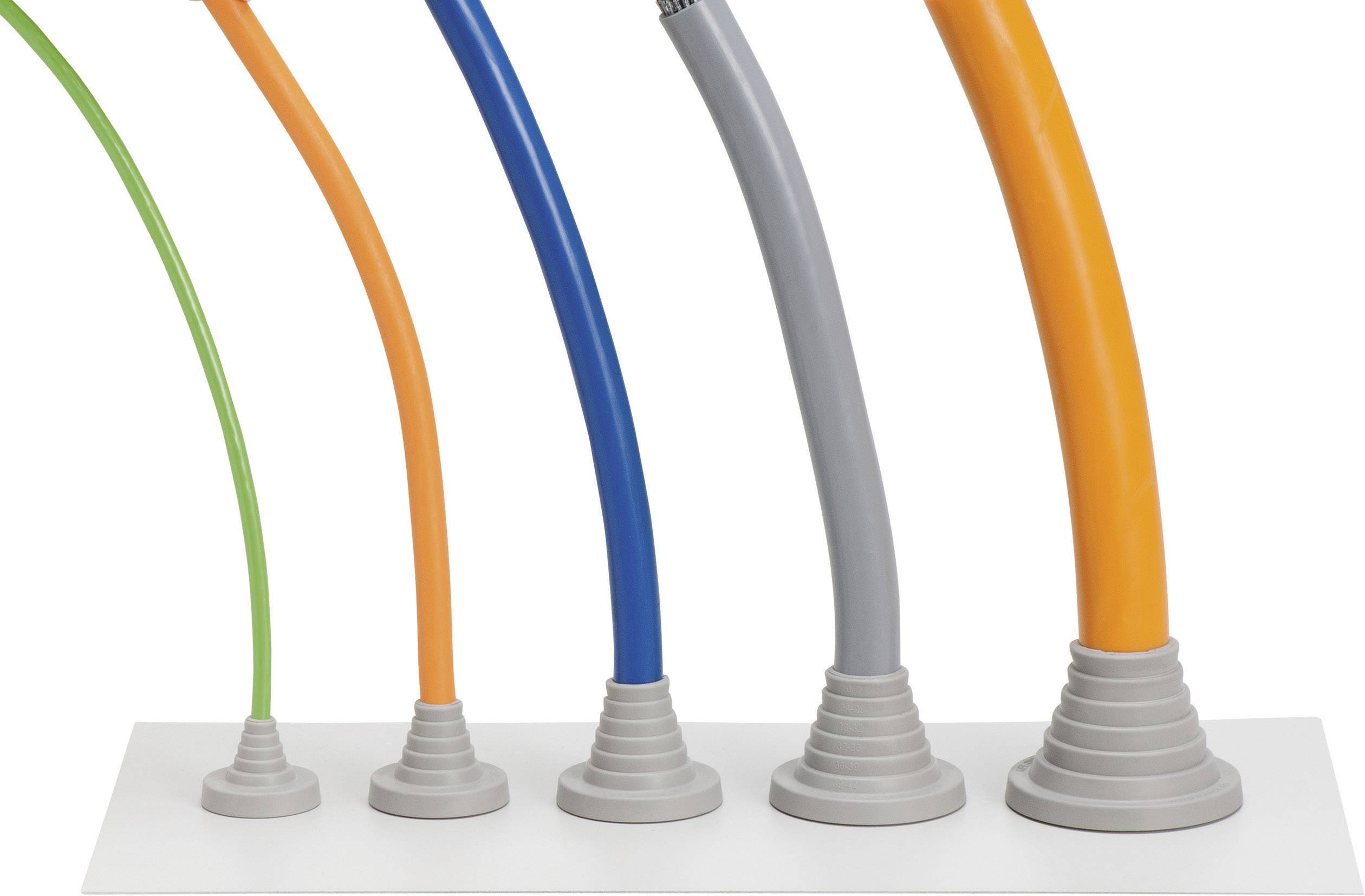 Icotek KEL-DPF 40/12-27 Kabeldurchführung Klemm-Ø (max.) 27 mm Polyamid, Elastomer Grau 1 St.