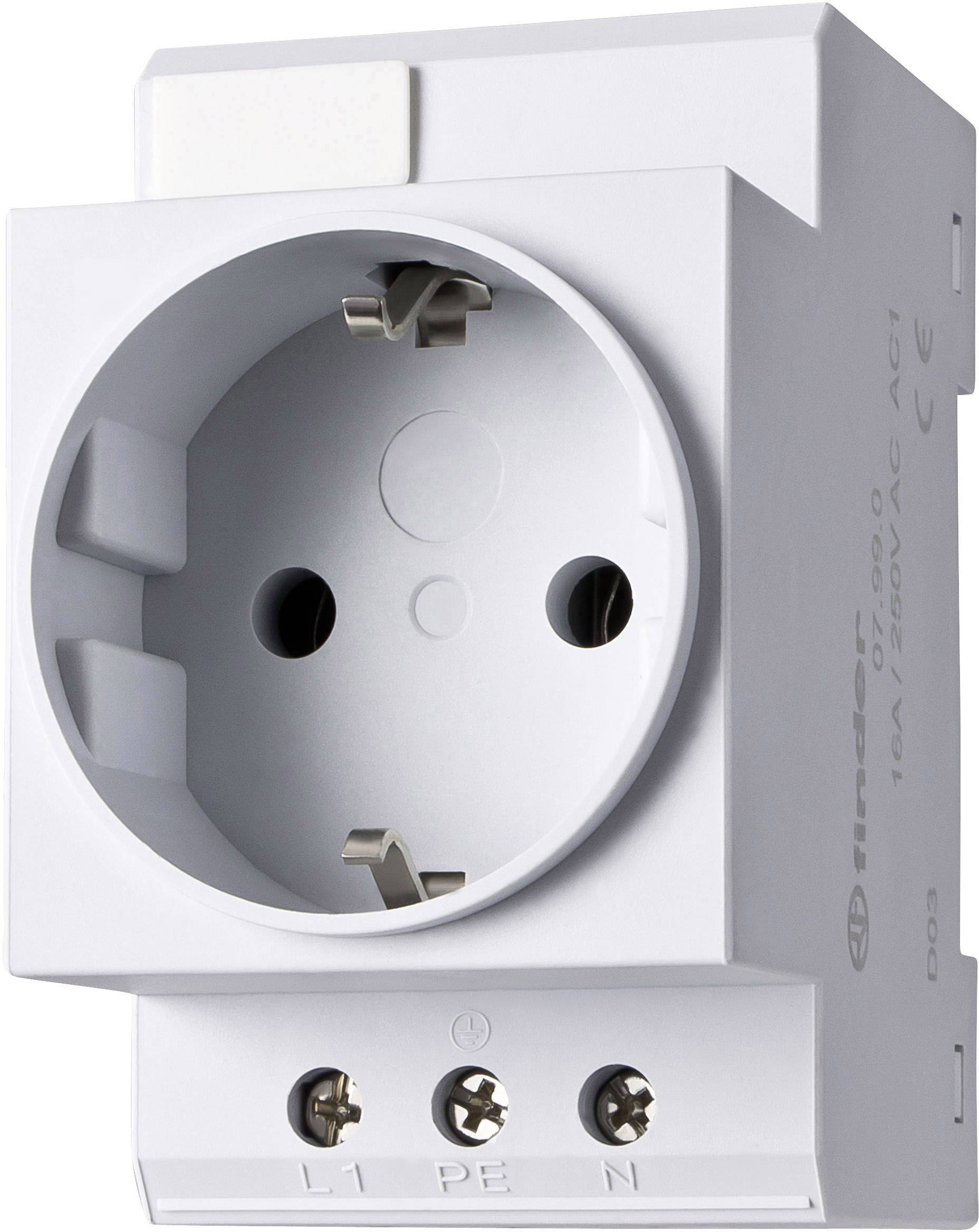 Finder Schaltschrank-Steckdose 07.99.01 Hellgrau 1 St.