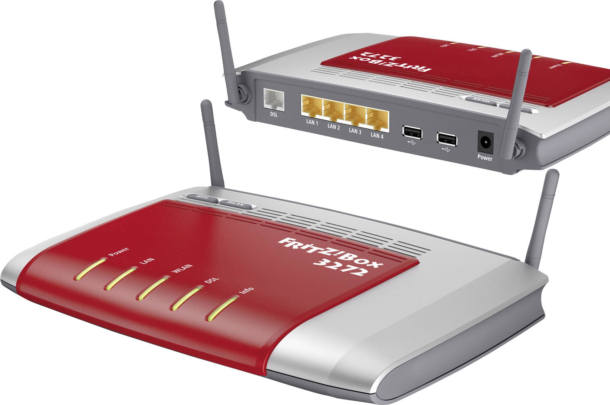 AVM FRITZ!Box 3272 WLAN Router mit Modem Integriertes Modem: ADSL, ADSL2+ 2.4 GHz 450 MBit/s