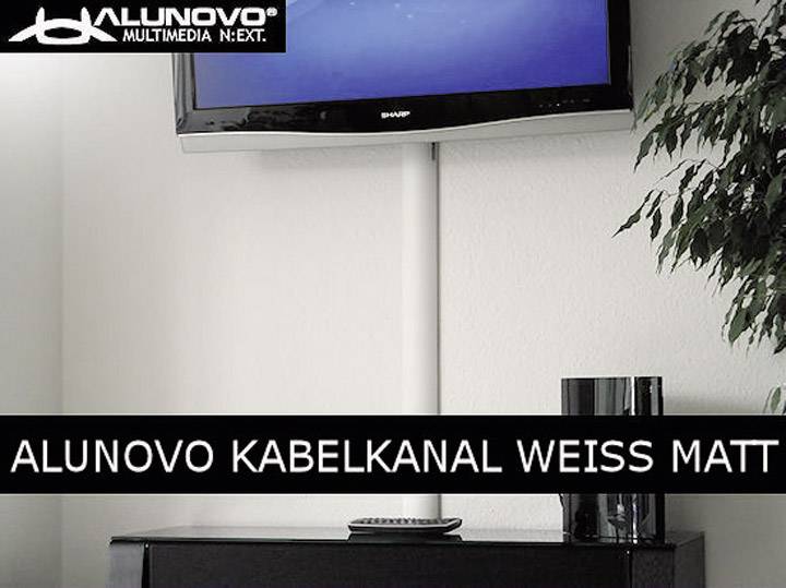 Alunovo WE90-025 Kabelkanal (L x B x H) 250 x 80 x 20mm 1 St. Weiß (matt)