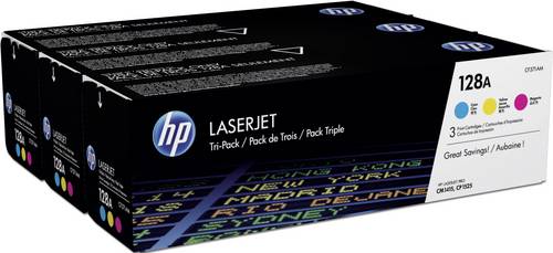 HP 128A CF371AM Tonerkassette Kombi-Pack Cyan, Magenta, Gelb 1300 Seiten Original Toner