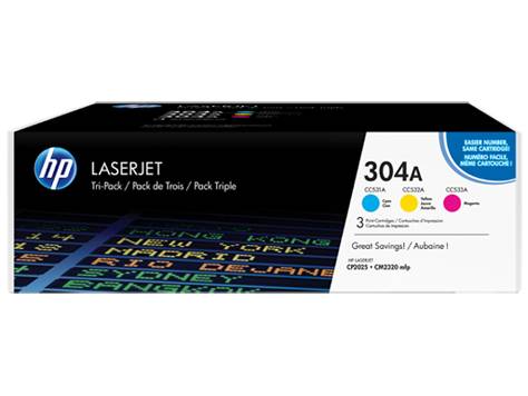 HP Toner 304A Original Kombi-Pack Cyan, Magenta, Gelb 2800 Seiten CF372AM