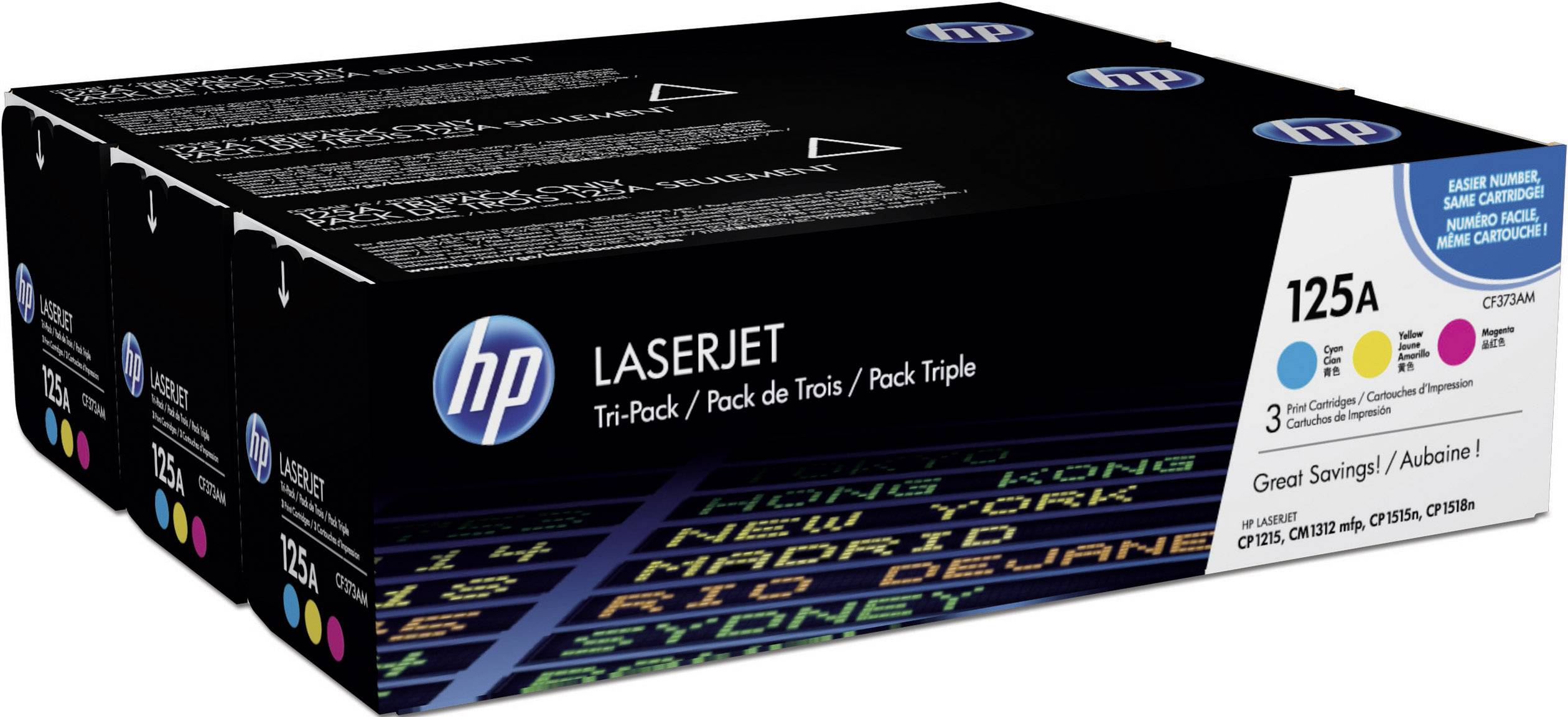 HP Toner 125A Original Kombi-Pack Cyan, Magenta, Gelb 1400 Seiten CF373AM